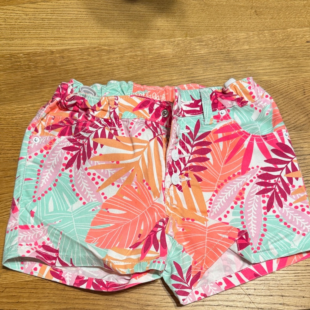 Cat & Jack Pink and Orange Tropical girls Shorts